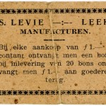 advertentie winkel Samuel Levie
