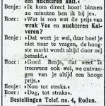 Advertentie in Krant 1921